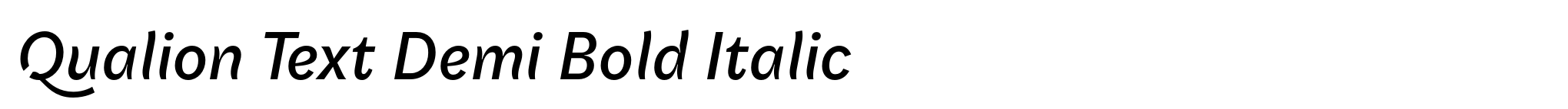 Qualion Text Demi Bold Italic image